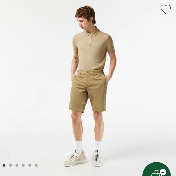 Men's Slim Fit Stretch Cotton Bermuda Shorts size US 42 color beige - Picture 1 of 10